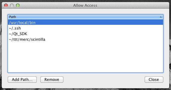 Allow Access Dialog